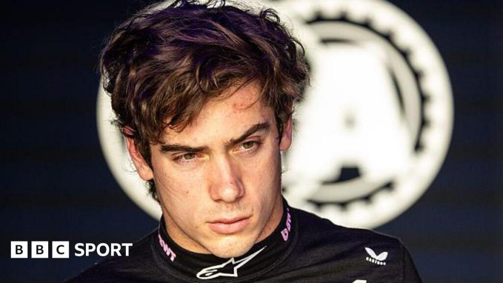 Franco Colapinto of Argentina and Alpine exits the FIA garage at the Japanese Grand Prix